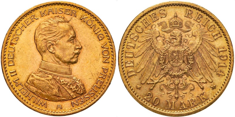 Vilem II. zlata marka